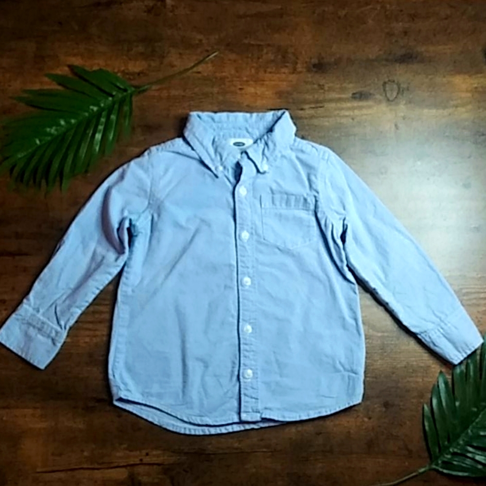 Old Navy blue button down shirt boys 3t